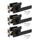 KNOBWELL 3 Pack Matte Black Door Handle Lever Keyed Entry Door Knob Front Leverset Lockset Matte Black Finish 213 lb One LeverNot Keyed Alike