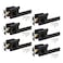 KNOBWELL 6 Pack Matte Black Heavy Duty Entry Door Handle Set Keyed AlikeCombo Keyed Entry Door Lock Set Classic Door Handle with Lock Left or Right Handing 213 lb One Lever