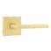 Leydebong 1 Pack Dummy Door Handles in Satin Brass NonTurning Interior Door Levers Heavy Duty Reversible Indoor Handles for Closet Pantry