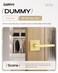 Leydebong 1 Pack Dummy Door Handles in Satin Brass NonTurning Interior Door Levers Heavy Duty Reversible Indoor Handles for Closet Pantry