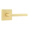 Leydebong 1 Pack Dummy Door Handles in Satin Brass NonTurning Interior Door Levers Heavy Duty Reversible Indoor Handles for Closet Pantry