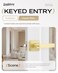 Leydebong 4 Pack Heavy Duty Entry Lock Lever Gold Handle Keyed AlikeCombo Keyed Entry Reversible for Left or Right