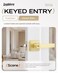 Leydebong 4 Pack Heavy Duty Entry Lock Lever Gold Handle Keyed AlikeCombo Keyed Entry Reversible for Left or Right