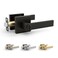 Mega Handles ROBELL Privacy Door Handle with Lock Door Handles for Bedrooms Bathroom Modern Interior Door Levers with Handle Lock Matte Black 1 Pack