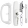 Ruigrit Aluminum Sliding Glass Patio Door Handle Set with Mortise Lock Keys Fits 114 to 2 Thick Doors 31516 Hole Spacing Adjustable Thumb Latch NonHanded White