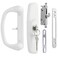 Ruigrit Aluminum Sliding Glass Patio Door Handle Set with Mortise Lock Keys Fits 114 to 2 Thick Doors 31516 Hole Spacing Adjustable Thumb Latch NonHanded White