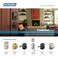 SCHLAGE Schlage FE365CAMACCLH Left Handed Camelot Electronic Handleset with Accent Le Lifetime Polished Brass