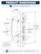 Teilmix Sliding Patio Door Handle Replacement with Zinc Diecast IE Pulls Offset Thumbturn Fits 112 to 214 Thick Door 31516 Hole Center NonHanded Only White Handle not Center