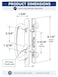 Teilmix Sliding Patio Door Handle Replacement with Zinc Diecast IE Pulls Offset Thumbturn Fits 112 to 214 Thick Door 31516 Hole Center NonHanded Only White Handle not Center