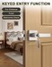 Tinewa 2 Pack Entry Door Levers with Lock and Key Brushed Nickel Keyed Alike Lockset Combo Pack Entrance Door Handles for Office and Front Door Door Knobs Lockset Each with 3 Keys