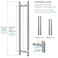 TOGU TG6012 18 inch SUS 304 Stainless Steel Door Pull HandleCommercial Long Door Handle with Solid mounting standoffs Working as gate HandleShower Door HandleBrushed Nickel Finish