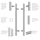 TOGU TG6012 18 inch SUS 304 Stainless Steel Door Pull HandleCommercial Long Door Handle with Solid mounting standoffs Working as gate HandleShower Door HandleBrushed Nickel Finish
