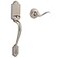 Kwikset Arlington Lower Handleset Only with Tustin Interior Lever Satin Nickel