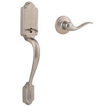 Kwikset Arlington Lower Handleset Only with Tustin Interior Lever Satin Nickel