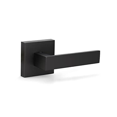 KNOBWELL 1 Pack Heavy Duty Dummy Lever for Interior Door Heavy Duty Dummy Handle Single Sided Matte Black Finish Leversets for Interior Doors RightLeft Handing 093 lb Only One Side Use