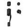 SCHLAGE F60 CAM 716 SIE Camelot Single Cylinder Handle Set and Siena Knob Aged Bronze
