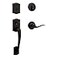 Kwikset Prescott Front Door Lock Handle and Deadbolt Set Entry Handleset Exterior with Interior Reversible Lever Venetian Bronze Pick Resistant SmartKey Rekey Deadbolt Security