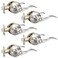 Knobonly 5 Pack Brushed Satin Nickel Door Lever Privacy Door Handles Zinc Alloy Door Handle Interior Keyless Lock for Bedroom or Bathroom