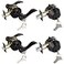 Gobrico 2 Pack Matte Black KeyedAlike Door Levers and Double Cylinder Deadbolts Combination Sets Locksetswith Same KeyReversible for RightLeft Handed Doors