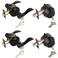 Gobrico 2 Pack Matte Black KeyedAlike Door Levers and Double Cylinder Deadbolts Combination Sets Locksetswith Same KeyReversible for RightLeft Handed Doors