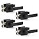 KNOBWELL Matte Black Door Handles 4 Pack Levers Privacy Door Knobs Interior Door Handles for BedroomBathroom Reversible for Left and Right