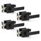 KNOBWELL Matte Black Door Handles 4 Pack Levers Privacy Door Knobs Interior Door Handles for BedroomBathroom Reversible for Left and Right