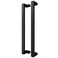 BARNSMITH 24 Inches Commercial Door Handle Pull Heavy Duty Stainless Steel Modern Square Rectangle Flat Shape Push Pull Entrance Entry Front Office Store Garage Handle Pull Set