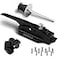 Preruner Walk in Cooler Door Handle Walk in Cooler Door Closer Complete Latch Kit Freezer Doors Handle Mystic Black 18 in to 14 inFlush