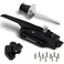 Preruner Walk in Cooler Door Handle Walk in Cooler Door Closer Complete Latch Kit Freezer Doors Handle Mystic Black 18 in to 14 inFlush