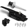 Preruner Walk in Cooler Door Handle Walk in Cooler Door Closer Complete Latch Kit Freezer Doors Handle Mystic Black 18 in to 14 inFlush