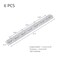 Oedema 63 Continuous Piano Hinges Iron Continuous Hinge 6PCS Piano Hinge with Screws for Cabinet Doors DIY Wooden Projects 075 Open Width Silver