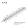 Oedema 63 Continuous Piano Hinges Iron Continuous Hinge 6PCS Piano Hinge with Screws for Cabinet Doors DIY Wooden Projects 075 Open Width Silver