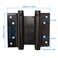 Auto-plaza 1 Pair 2 Pcs 4 Stainless Steel Matte Black Double Action Spring Door Hinge for Saloon Cafe Door Shop