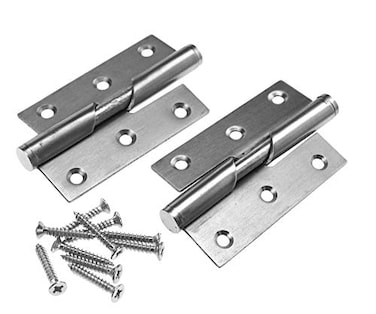 Auto-plaza 1 Pair 376mm Stainless Steel Rising Butt Handed Lift Off Door Hinge Left Hand