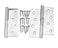 Auto-plaza 1 Pair 4100mm Stainless Steel Rising Butt Handed Lift Off Door Hinge Right