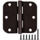 TDCHINGES 18 Pack Oil Rubbed Bronze Door Hinges 35 x 3 12 Inch Black Brushed Interior Hinge Rounded 58 Radius Corner 3 Iron Residential Standard Bedroom Bifold Single Double Doors Hardware Kit