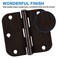 TDCHINGES 18 Pack Oil Rubbed Bronze Door Hinges 35 x 3 12 Inch Black Brushed Interior Hinge Rounded 58 Radius Corner 3 Iron Residential Standard Bedroom Bifold Single Double Doors Hardware Kit