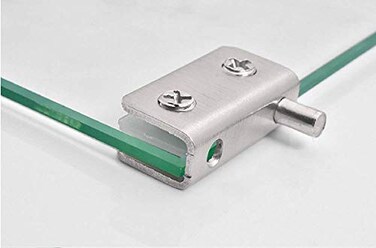 WANLIAN 2 Pieces Frameless Glass Door Hinge Door Pivot Hinge Glass Clamp for 58mm