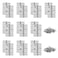 Caldeum 20 Pcs Metal Hinges Folding Butt Hinge 2 Inch Door and Window Gift Box Cabinet Hinge with 120 ScrewsApply to Manual Work DIY Design
