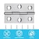 Caldeum 20 Pcs Metal Hinges Folding Butt Hinge 2 Inch Door and Window Gift Box Cabinet Hinge with 120 ScrewsApply to Manual Work DIY Design