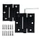 KSDCMRS 35 SelfClosing Stainless Steel Hinges312 inch x 3 12 Inch Heavy Duty Spring Loaded Automatic Adjustable to Close Door Hinge with Square Corner Matte Black2PACK