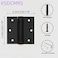 KSDCMRS 35 SelfClosing Stainless Steel Hinges312 inch x 3 12 Inch Heavy Duty Spring Loaded Automatic Adjustable to Close Door Hinge with Square Corner Matte Black2PACK
