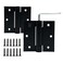 KSDCMRS 35 SelfClosing Stainless Steel Hinges312 inch x 3 12 Inch Heavy Duty Spring Loaded Automatic Adjustable to Close Door Hinge with Square Corner Matte Black2PACK