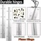 XHMAXE 4Pcs Continuous Piano Hinges 12Inch 12 Open Width Silver Heavy Duty Stainless Steel 004 Folding for Storage Boxes Cabinets Door Piano Wood Furniture