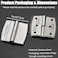 ULWSKY 4pcs Public Toilet Stainless Steel HingeSilver Restroom Partition Hardware Connection Accessories for Shopping mallsHotels Bathroom Bathroom Door SilverLeft Side Hinge
