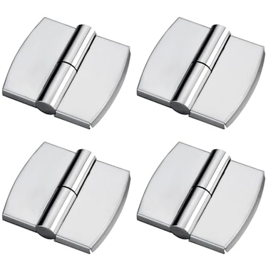 ULWSKY 4pcs Public Toilet Stainless Steel HingeSilver Restroom Partition Hardware Connection Accessories for Shopping mallsHotels Bathroom Bathroom Door SilverLeft Side Hinge