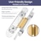 zeyuansen 6 2 pcs Hidden Hinges for Doors Invisible Hinges Concealed Zinc Alloy 180 Degree Swing 3 Way Adjustable Butt Silent Door Hinge 6 x 25 x 1 inch Gold