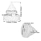 Aifeier ET 30 Pieces Rubber Door Silencer Hinge Outlet Anti Collision Silencer for Metal and Wood Doors 12 Inch Diameter White