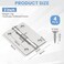 Aifeier ET 4PCS Stainless Steel Spring Hinges Self Closing Door Hinges 2 Inch Length Small Spring Loaded Hinges for Doors Cabinets Jewelry Boxes Tool Boxes