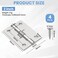 Aifeier ET 4PCS Stainless Steel Spring Hinges Self Closing Door Hinges 2 Inch Length Small Spring Loaded Hinges for Doors Cabinets Jewelry Boxes Tool Boxes
